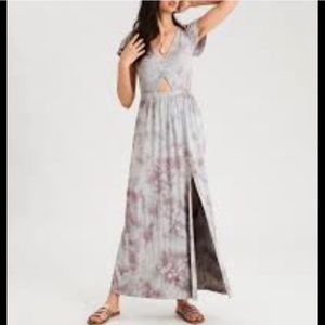 ❤️❤️ NWT American Eagle cutout tie dye short sleeve maxi dress